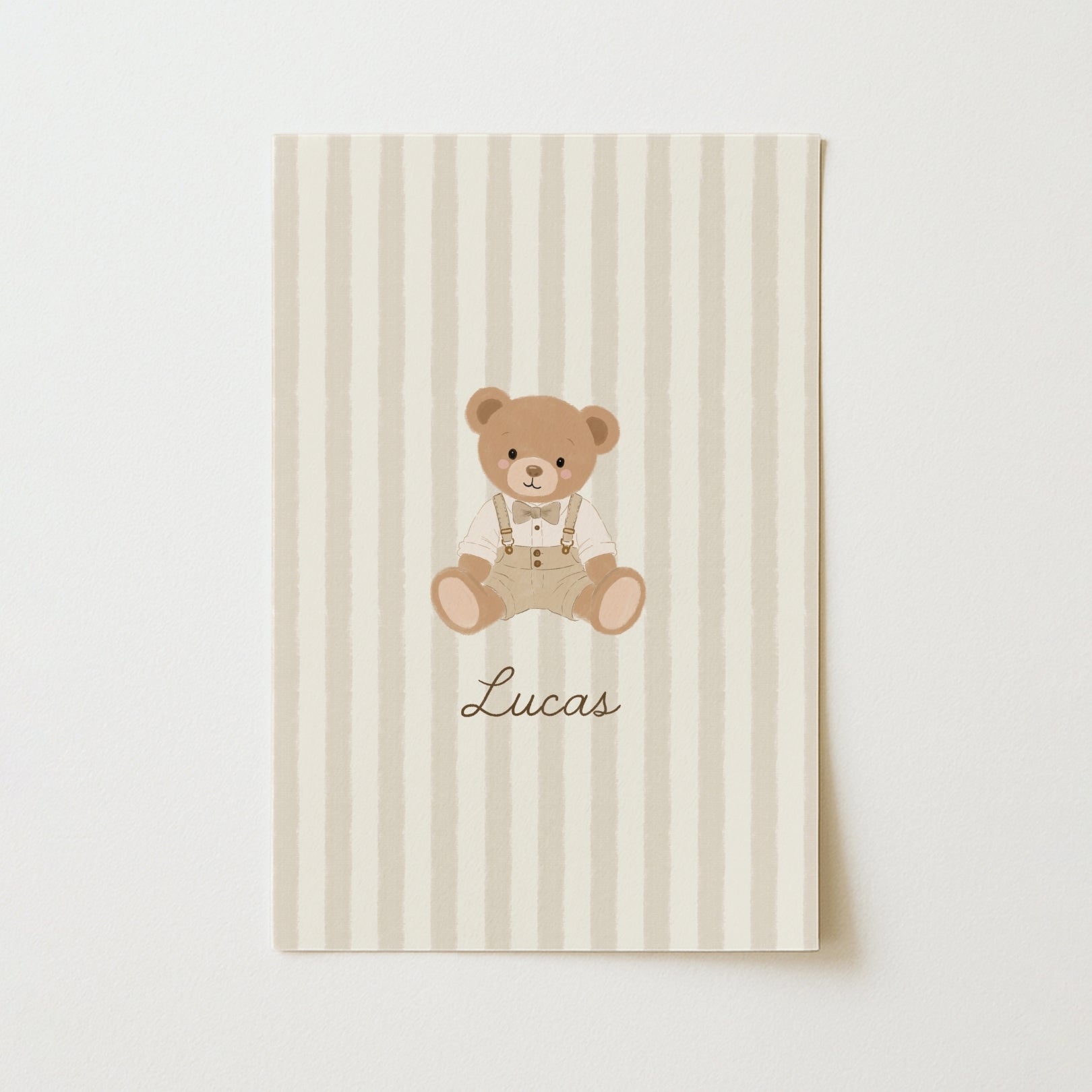Personalized Nursery Name with Bear – Personalized wall art