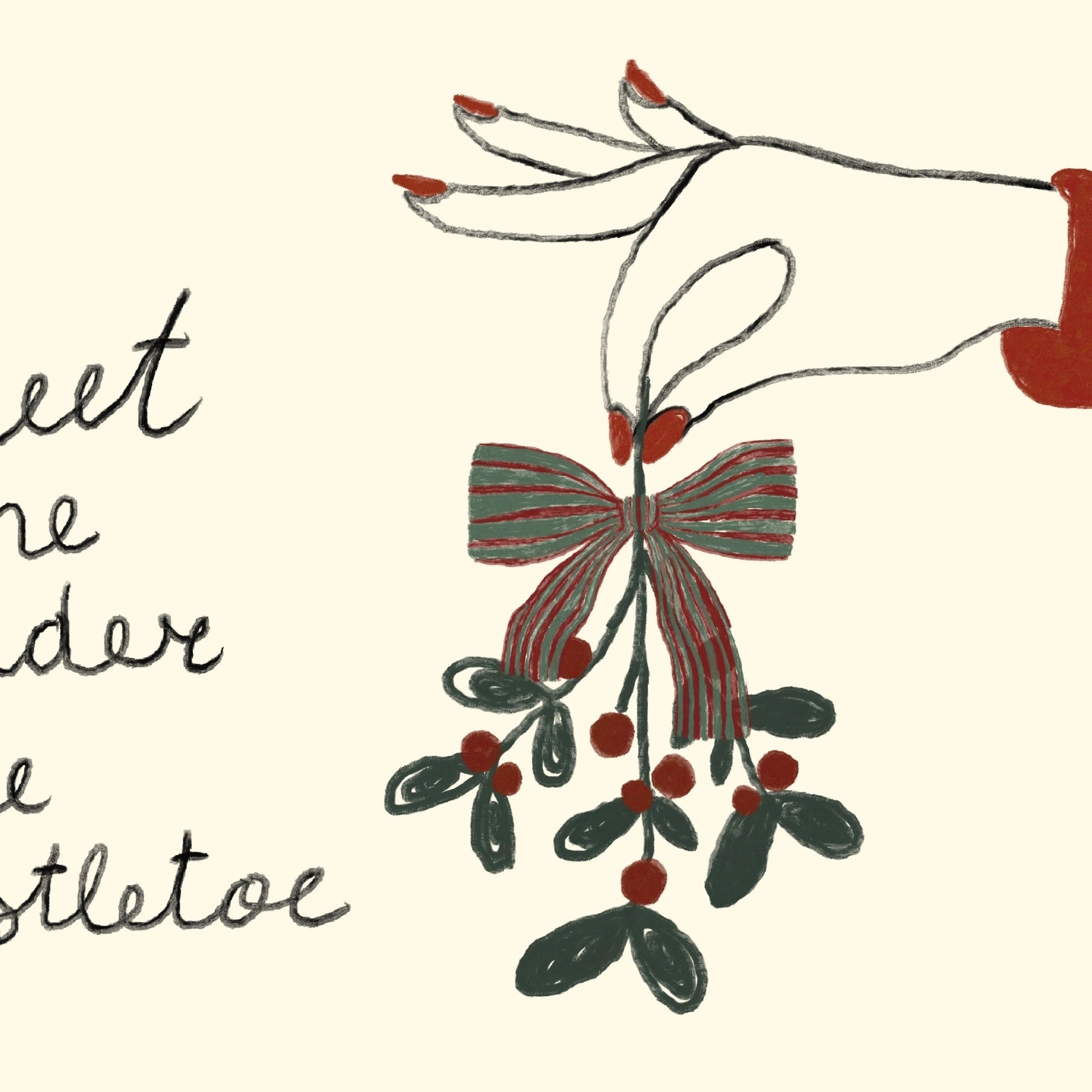 Mistletoe Christmas Print