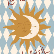 La Lune et le Soleil Blue – Nursery & Kids Wall Art
