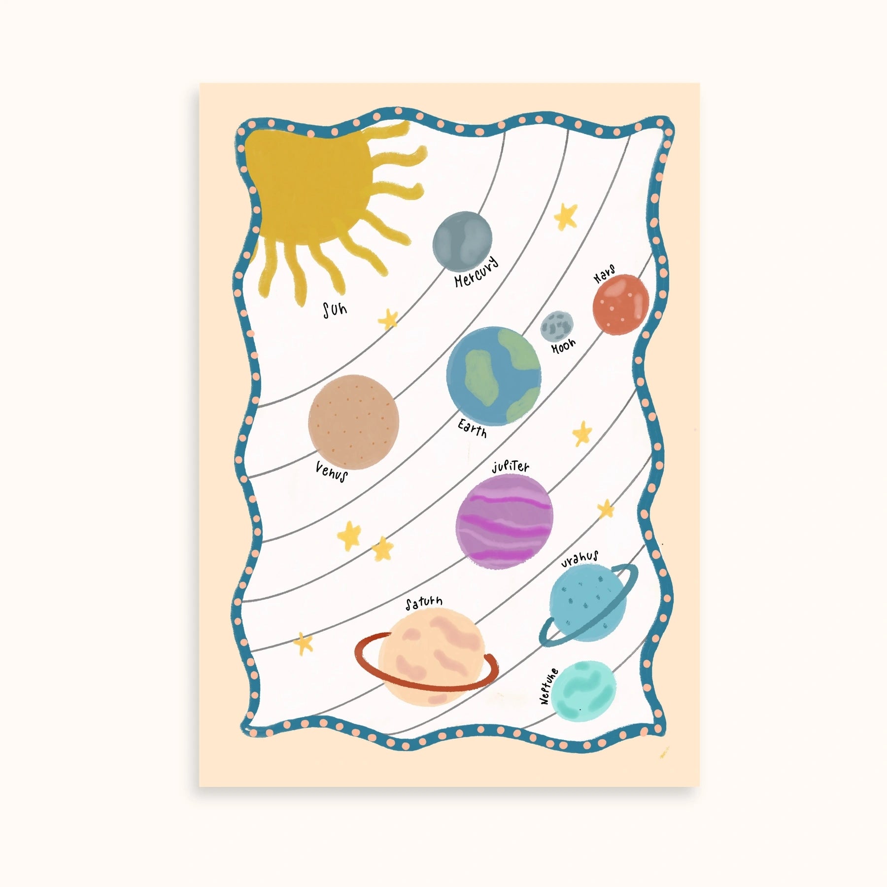 Set de 3 láminas infantiles de galaxia
