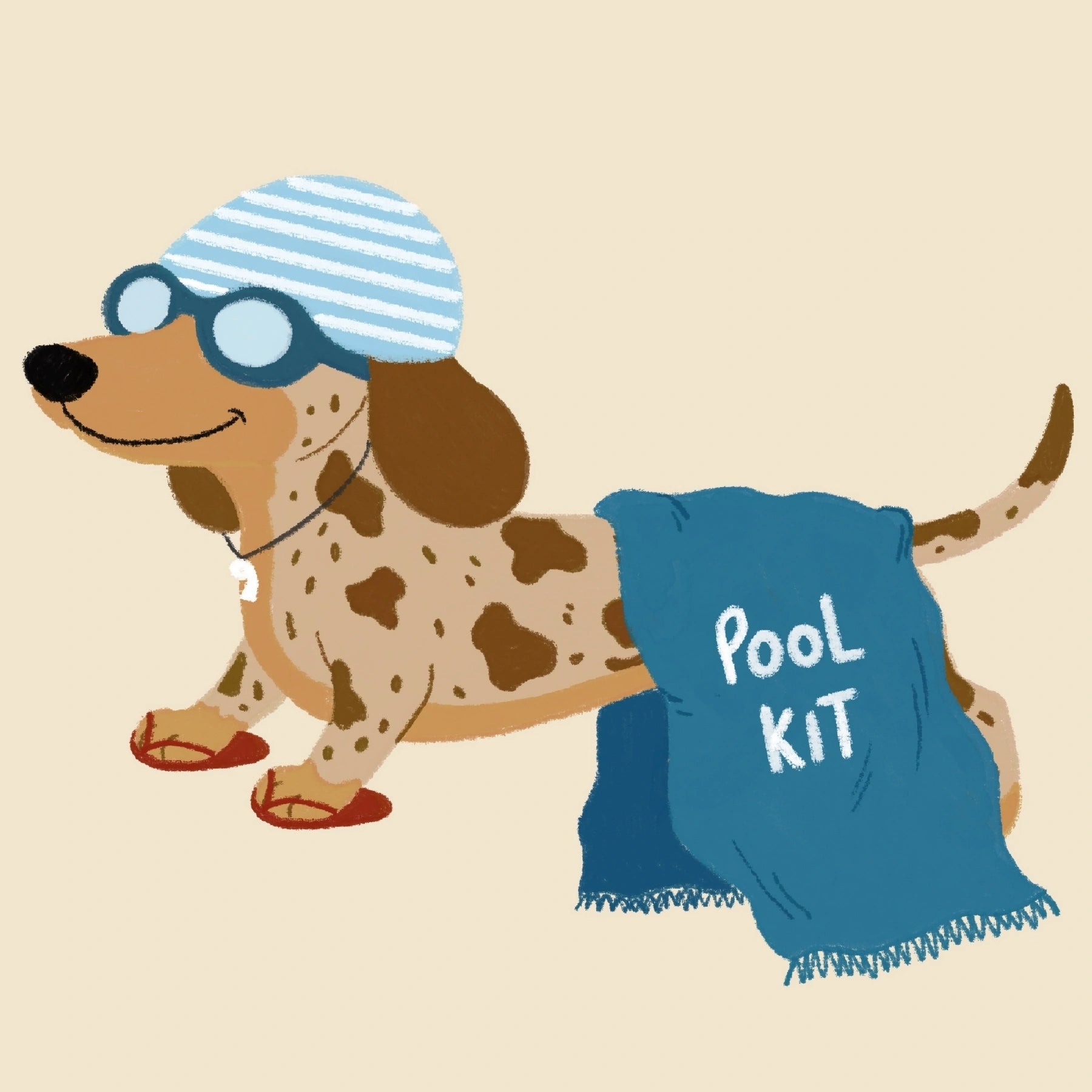 Pool Kit Dachshund Nursery Print