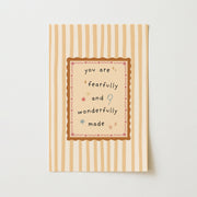 Fearfully and Wonderfully Made Orange Stripes - Nursery & Kids Wall Art