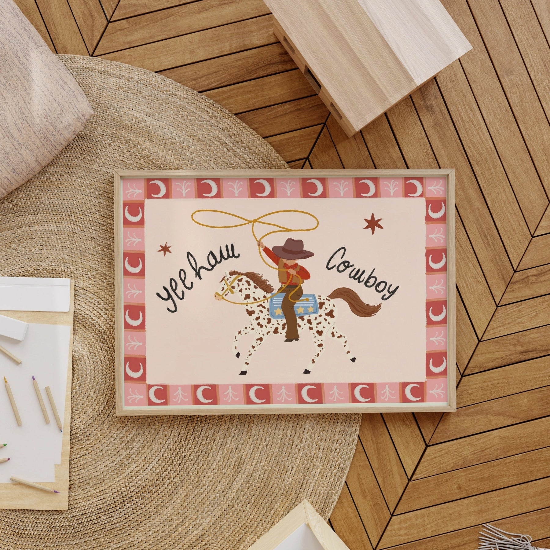Yeehaw Cowboy Nursery Wall Art
