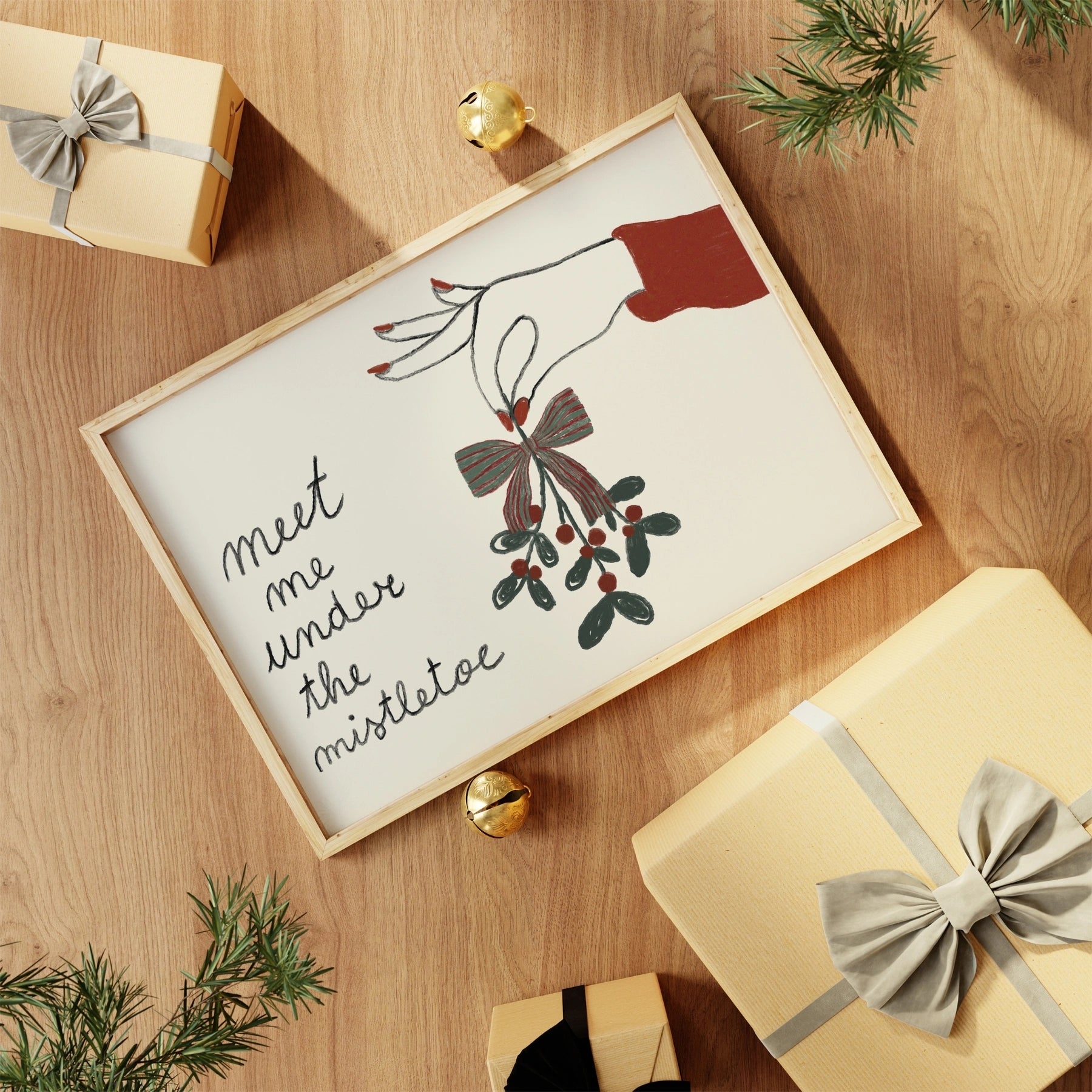 Mistletoe Christmas Print