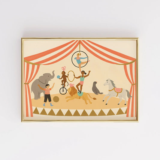 Circus Nursery Print - Colorful Carnival Wall Art for Kids