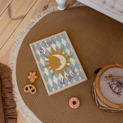 La Lune et le Soleil Blue – Nursery & Kids Wall Art