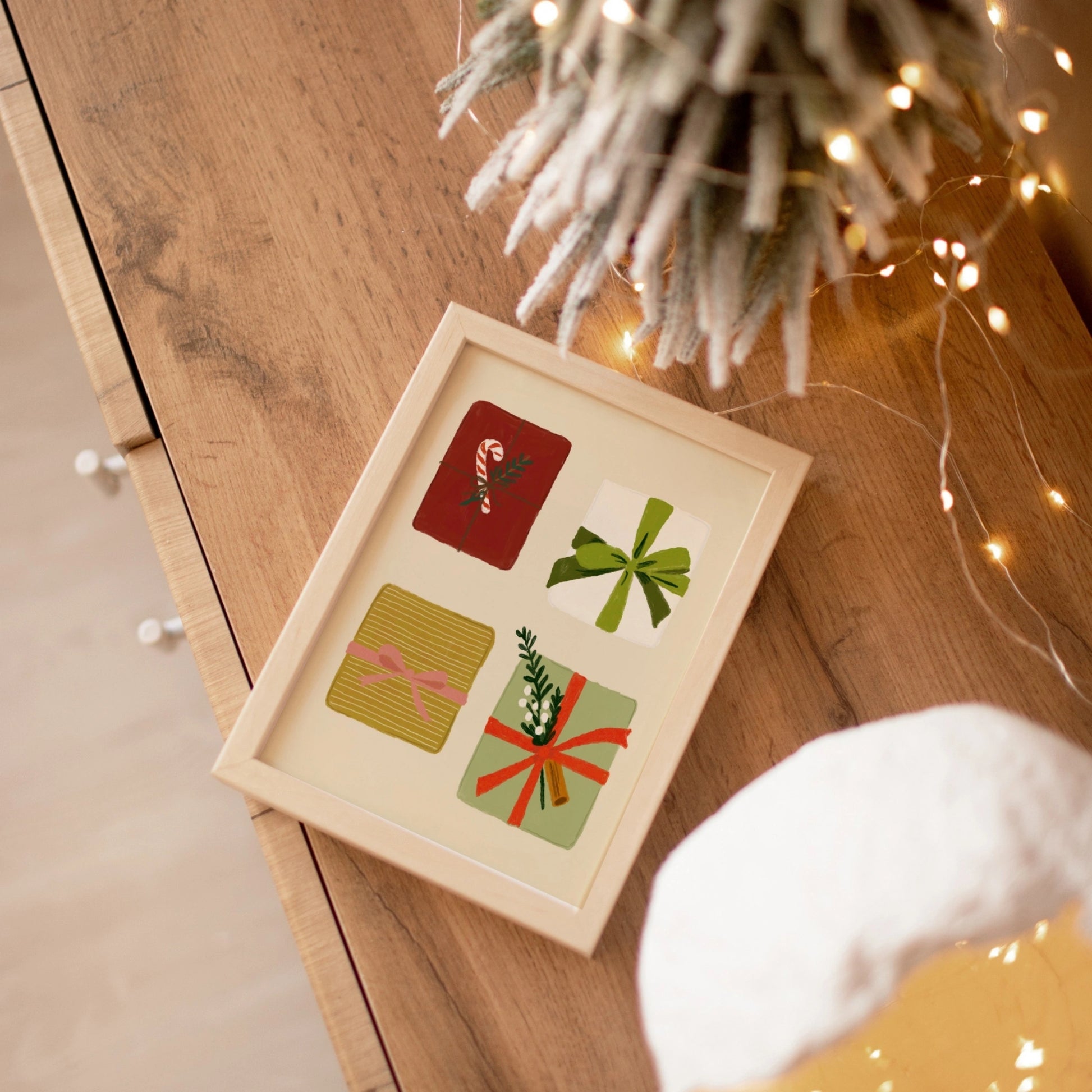 Christmas Gift Boxes Wall Art