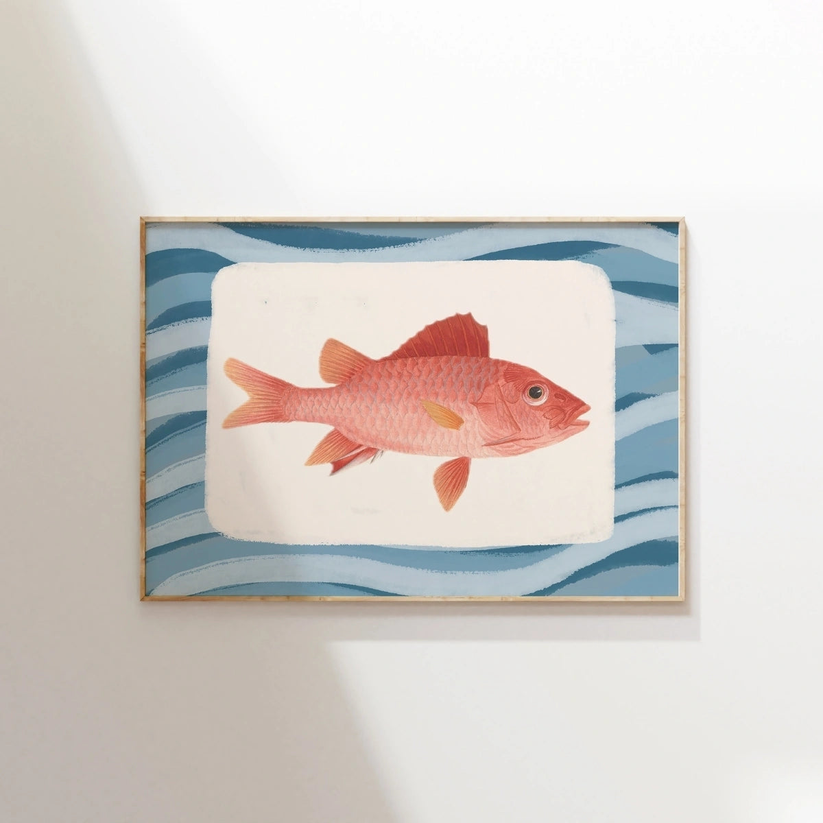 Retro Sea Life Poster, Coastal Wall Decor