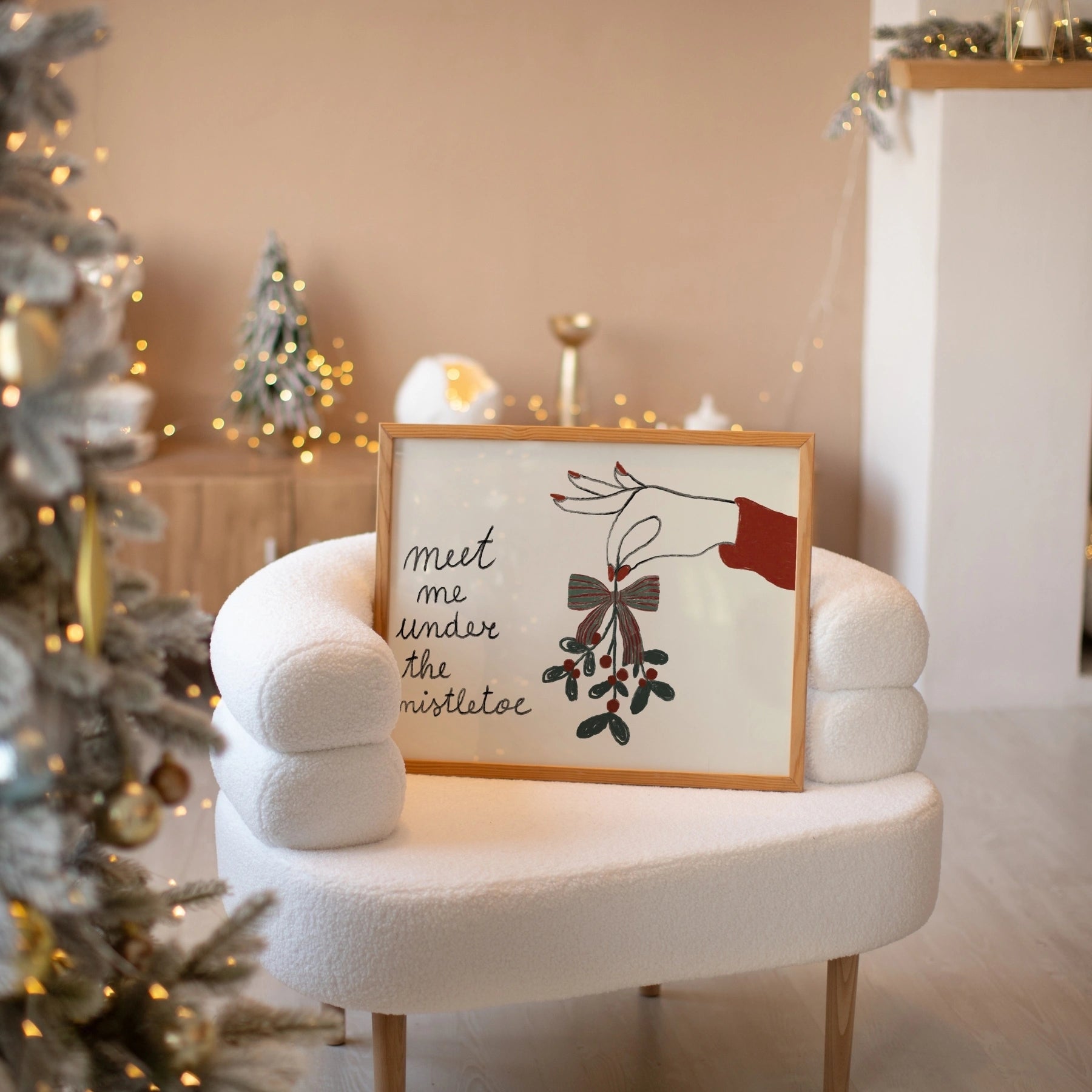 Mistletoe Christmas Print