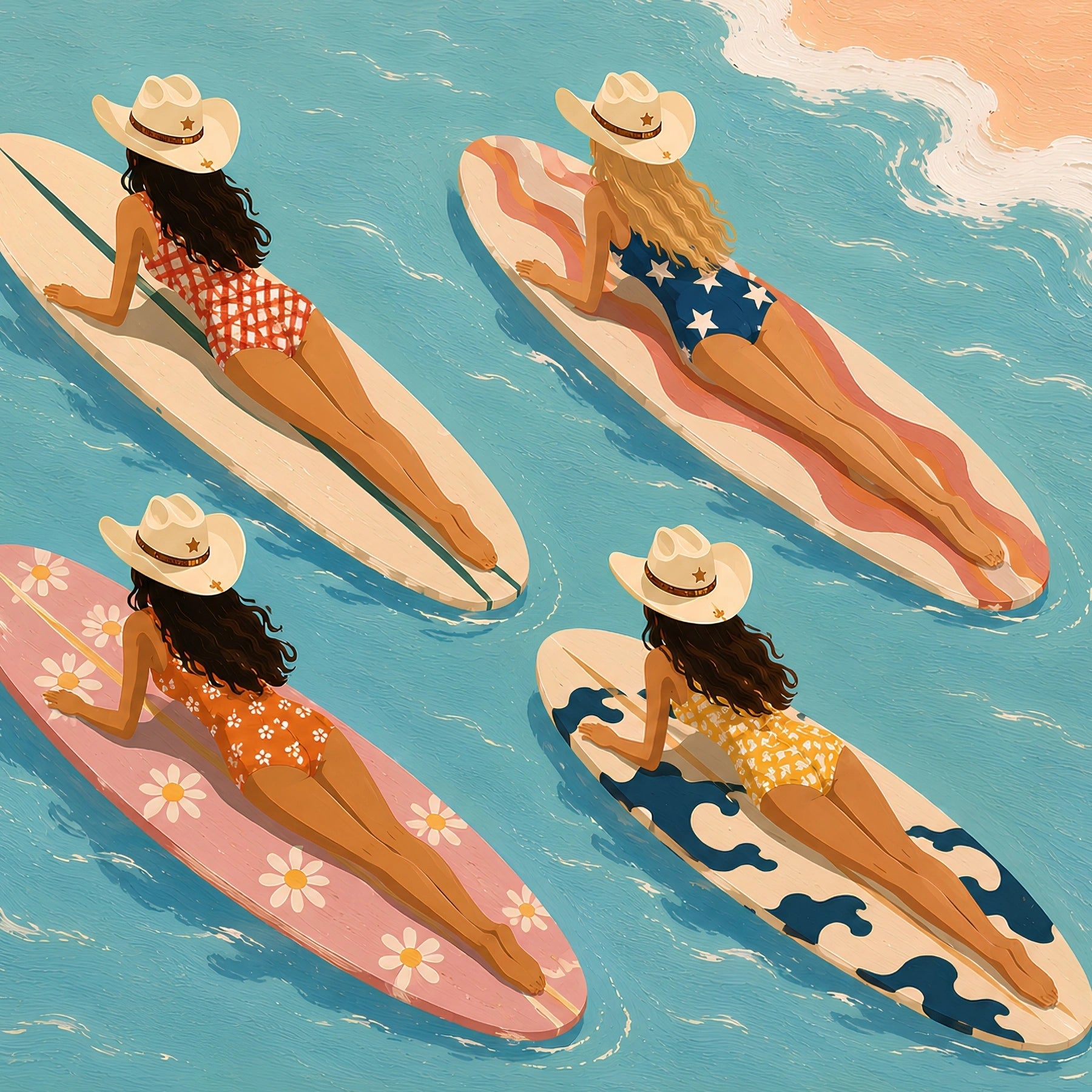 Beach Cowgirl Poster