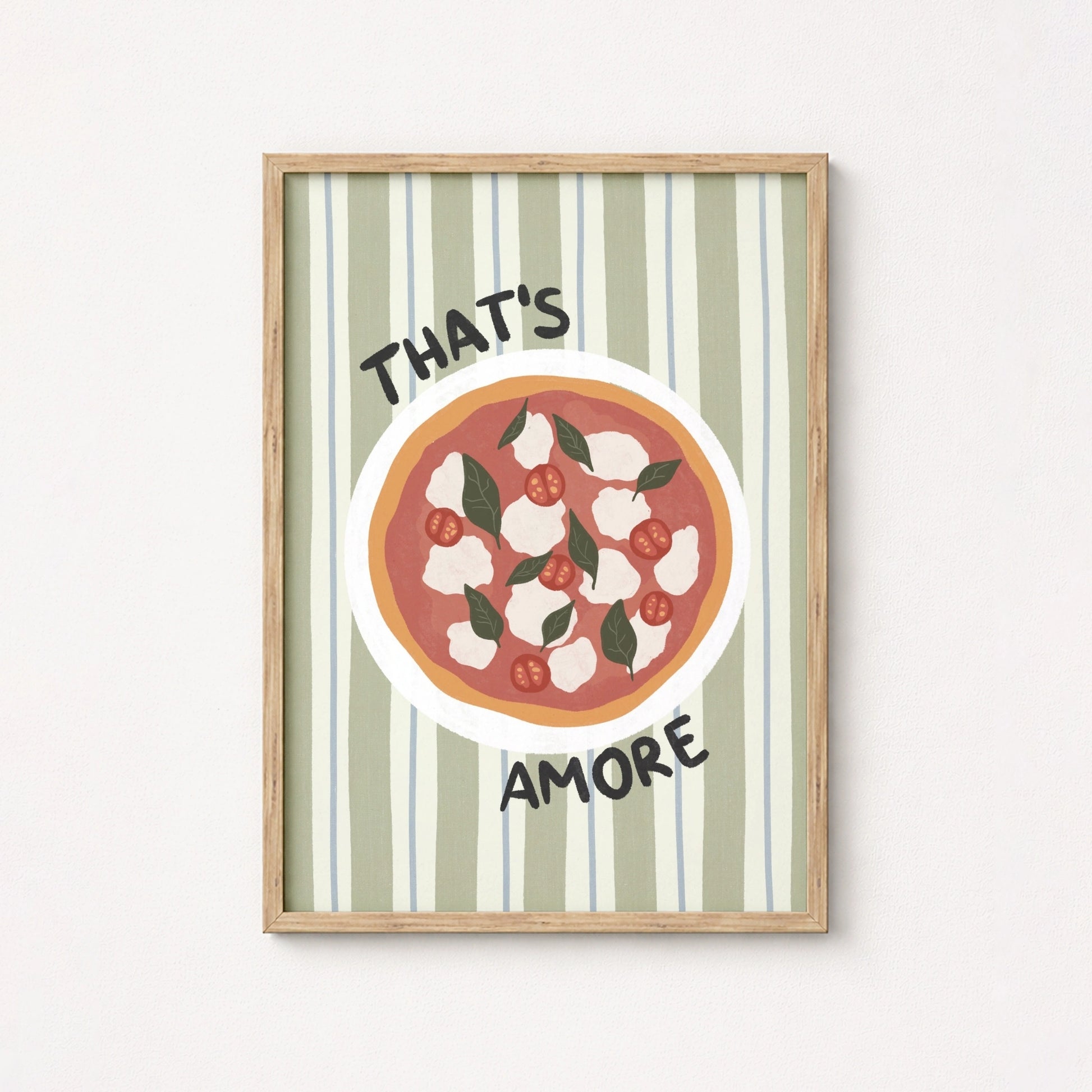 Italian Food Poster, Kitchen Wall Decor