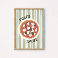 Italian Food Poster, Kitchen Wall Decor