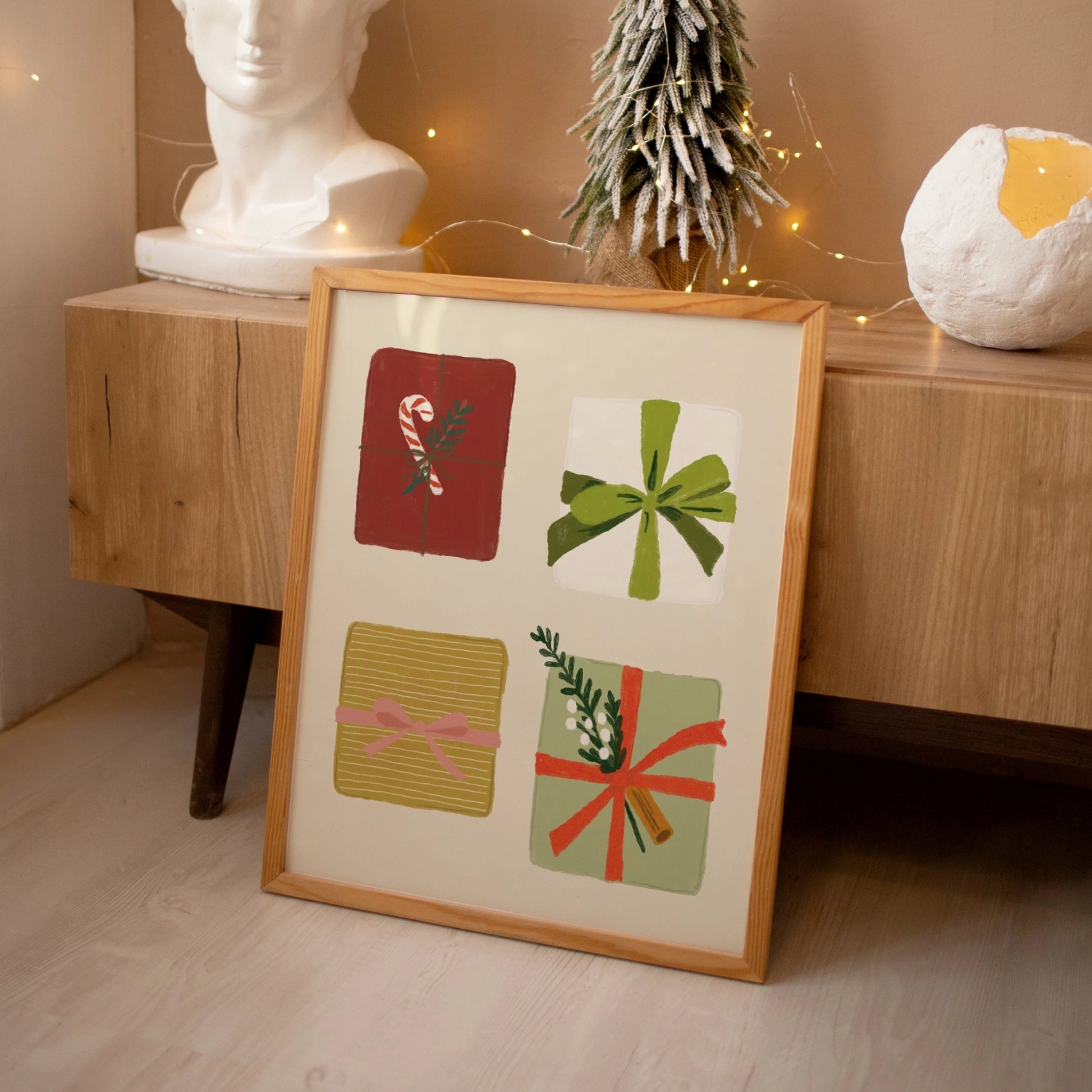 Christmas Gift Boxes Wall Art