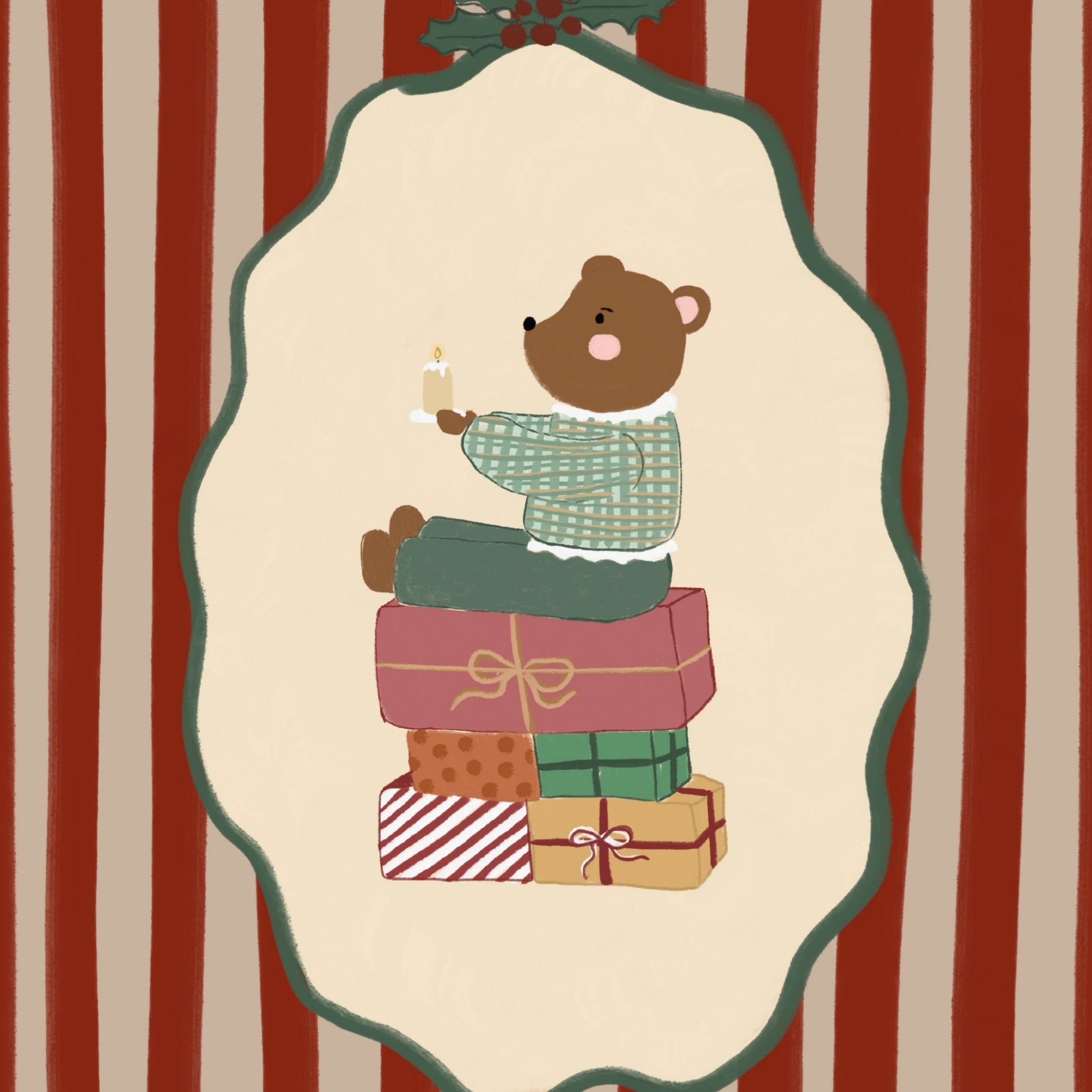 Christmas Bear Wall Art