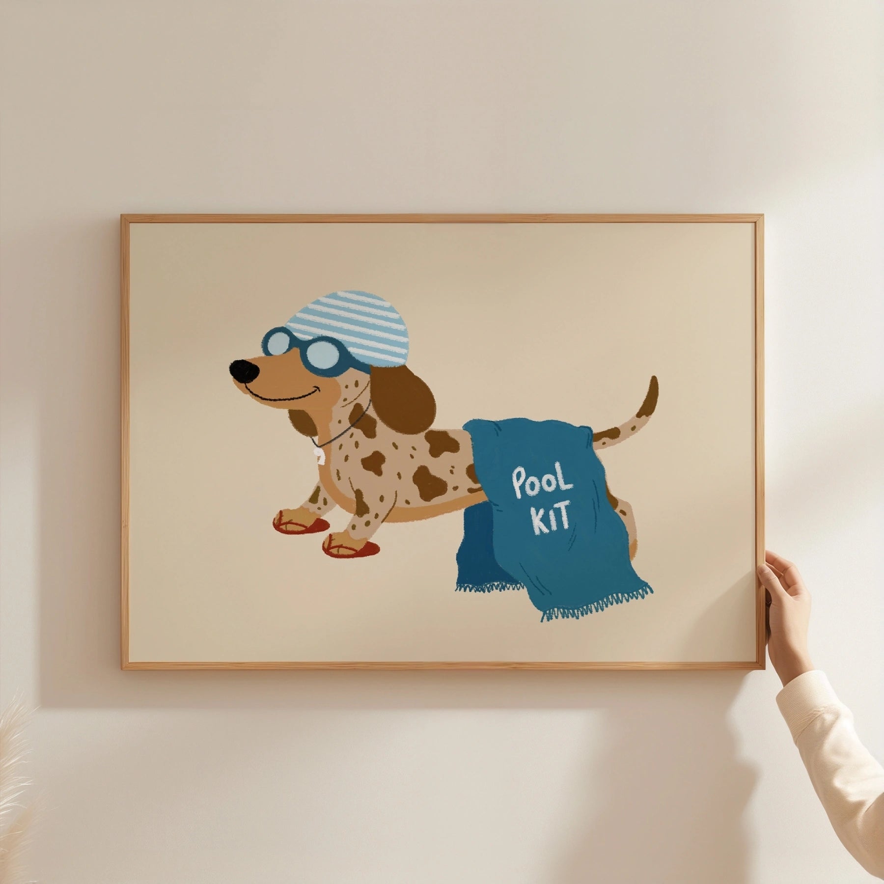 Pool Kit Dachshund Nursery Print