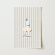 Goose with a Little Hat – Personalized Name Poster