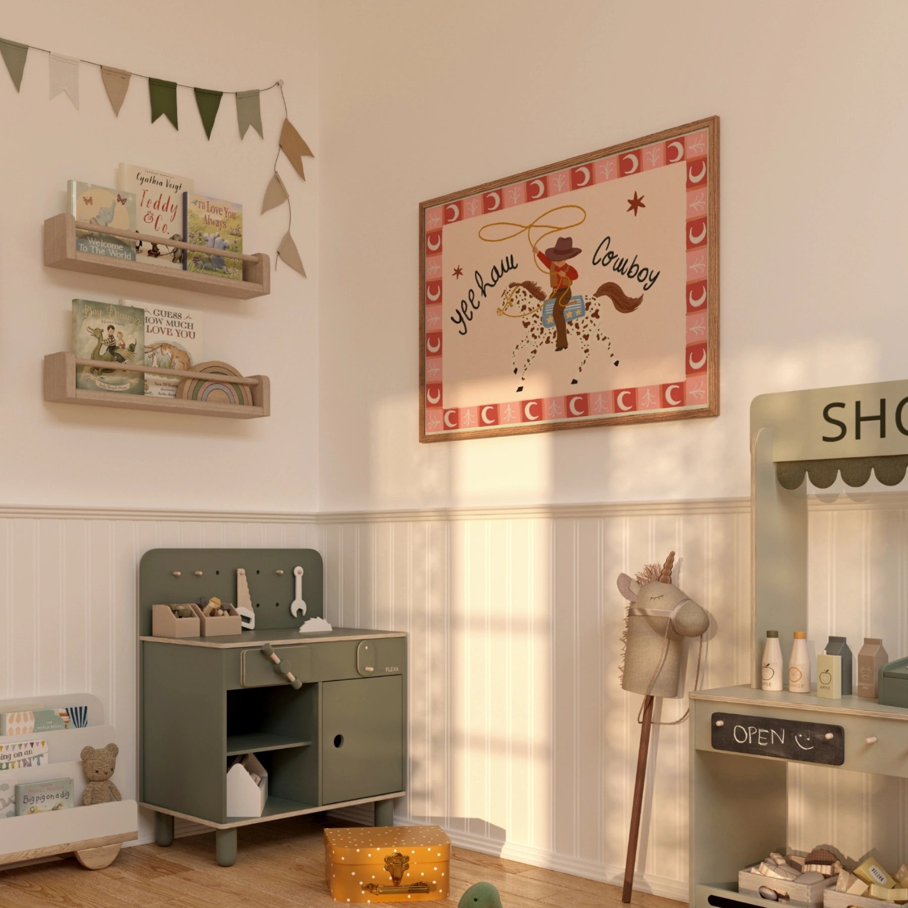 Yeehaw Cowboy Nursery Wall Art