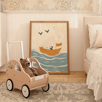 Sailing Adventure Wall Art – Nautical Nursery Print
