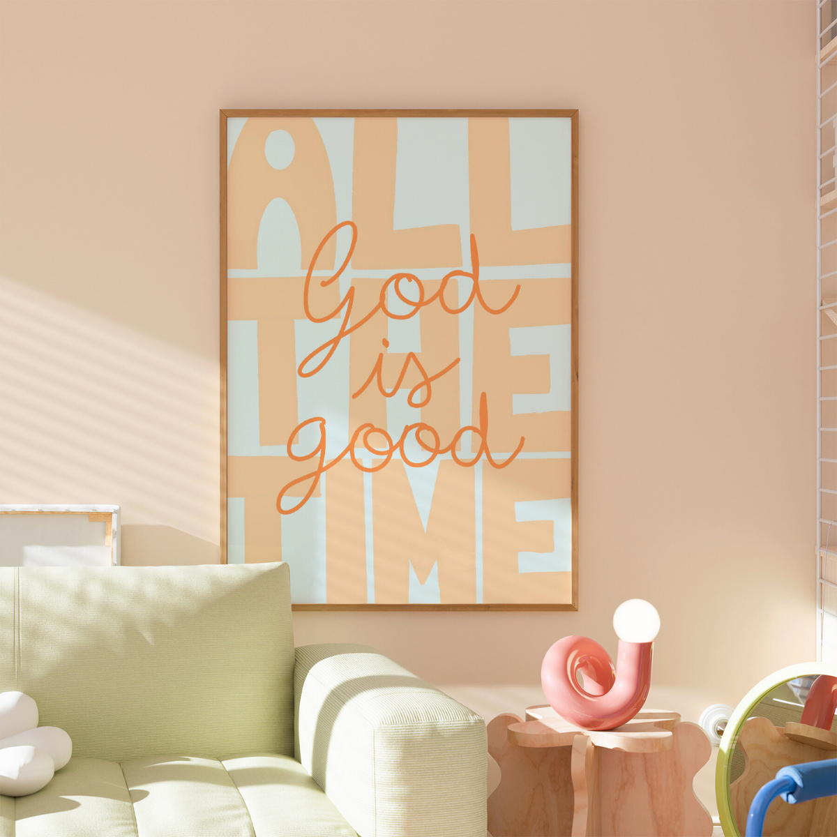 God Is Good Print – Christian Preppy Wall Art