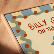 Silly Goose on a Scooter – Nursery & Kids Canvas Wall Art