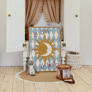 La Lune et le Soleil Blue – Nursery & Kids Wall Art