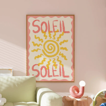 Soleil Wall Art Print - Whimsical Coastal Decor