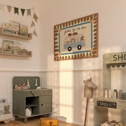 Animal Bus with God - Nursery & Kids Wall Art