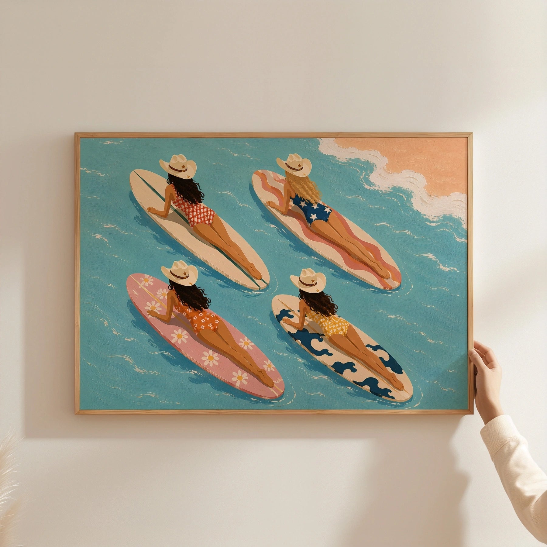 Beach Cowgirl Poster