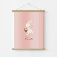 Personalized Nursery Name with Bunny – Personalized wall art