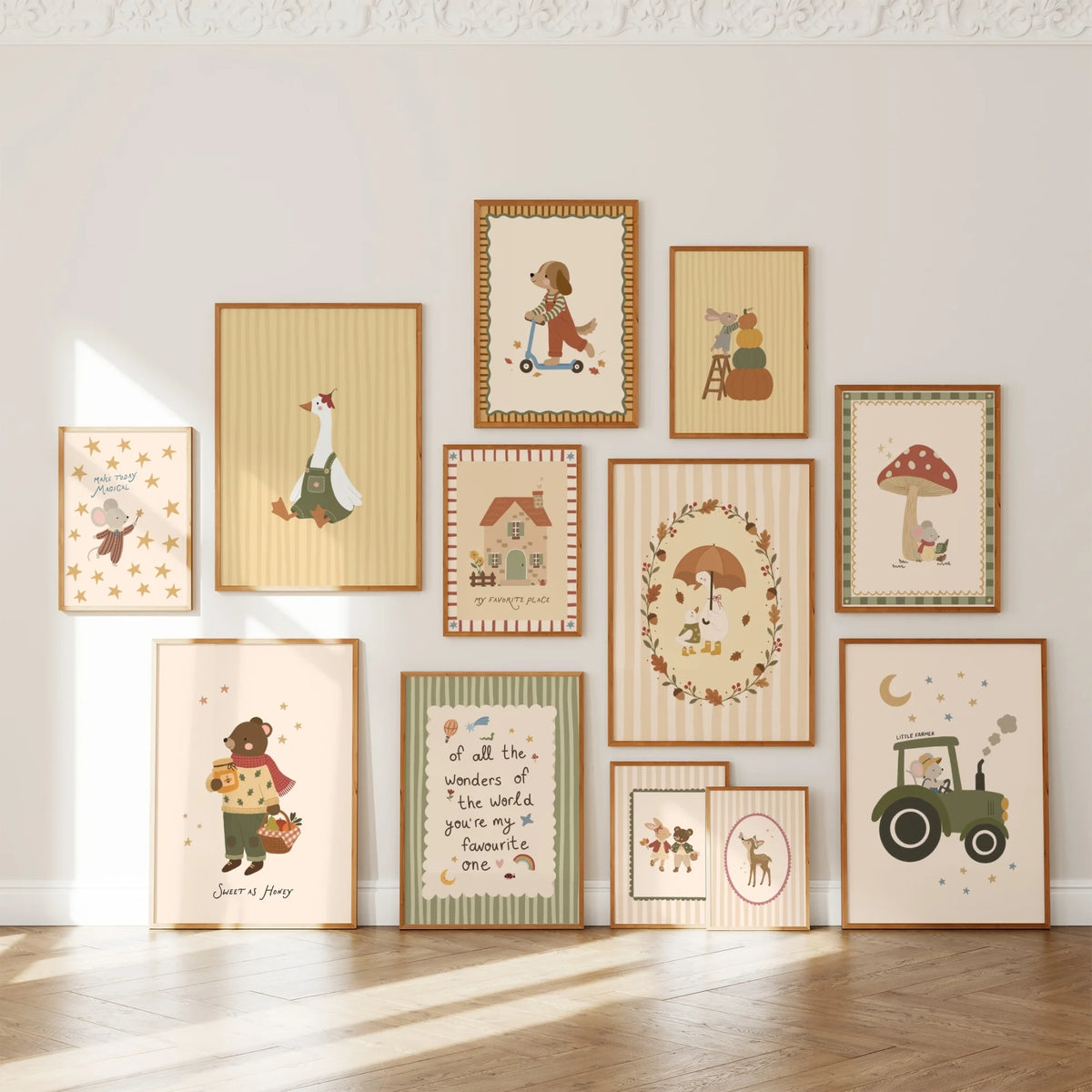 Bauernhof & Wald – Wandbilder fürs Kinderzimmer – 16 Motive zum Ausdrucken