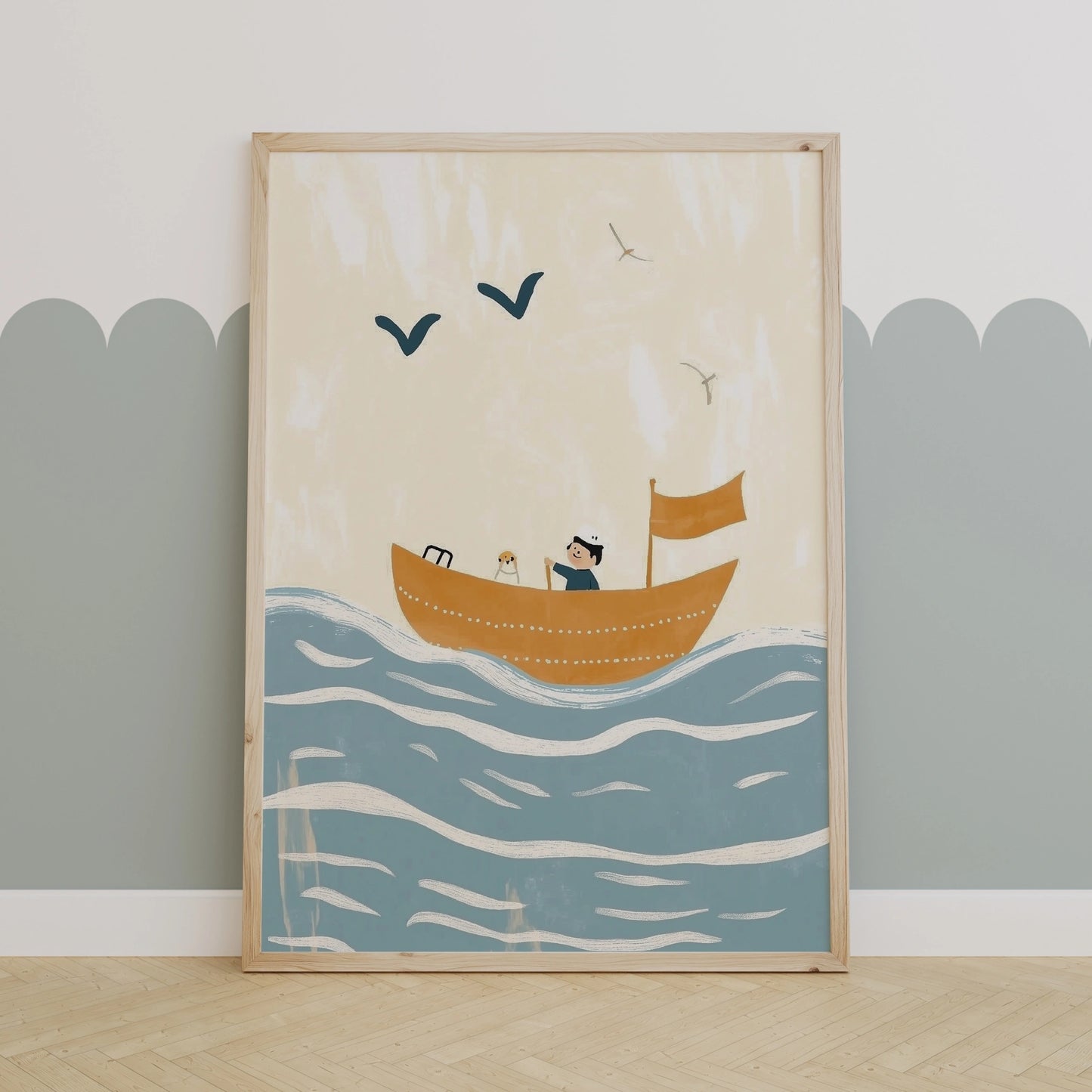 Sailing Adventure Wall Art – Nautical Nursery Print