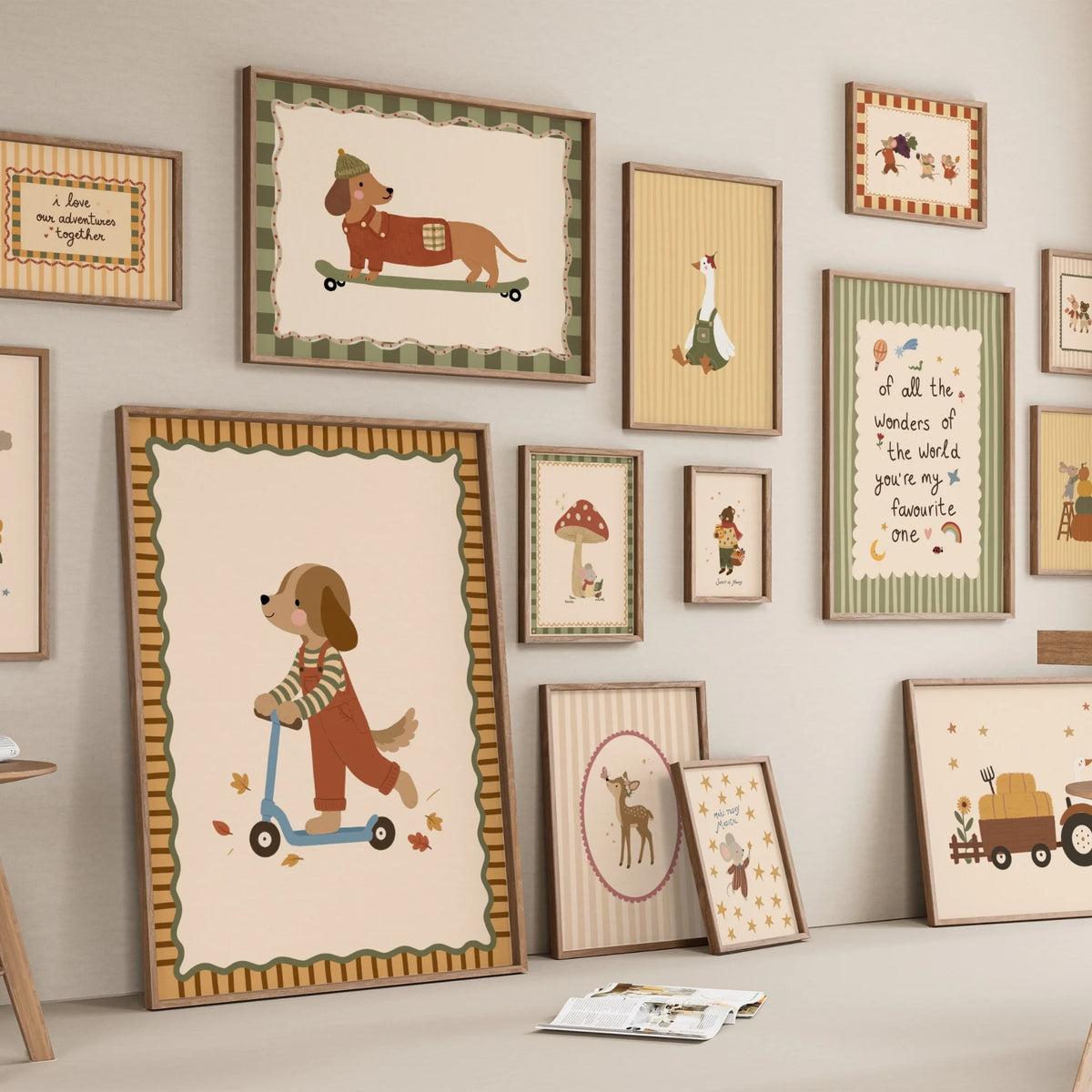 Bauernhof & Wald – Wandbilder fürs Kinderzimmer – 16 Motive zum Ausdrucken