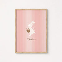 Personalized Nursery Name with Bunny – Personalized wall art