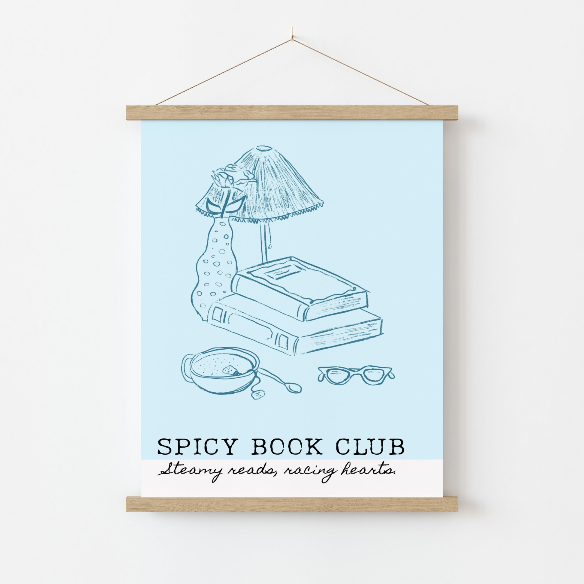 Spicy Book Club Wall Art – Steamy Romance Print