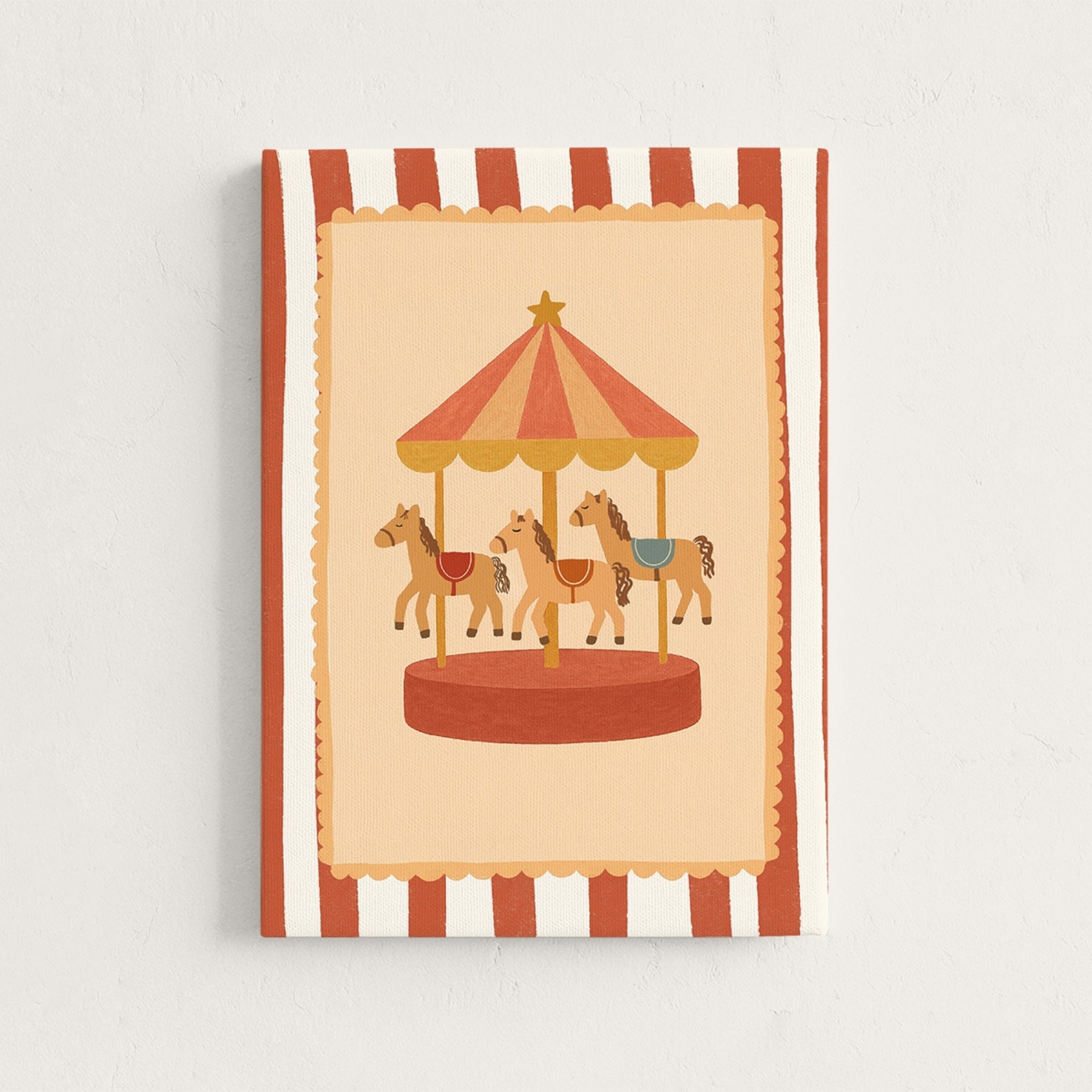 Vintage Carousel Nursery Canvas Print