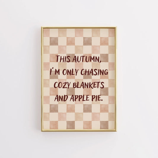 Cozy Autumn Quote Wall Art – Seasonal Hygge Home Style