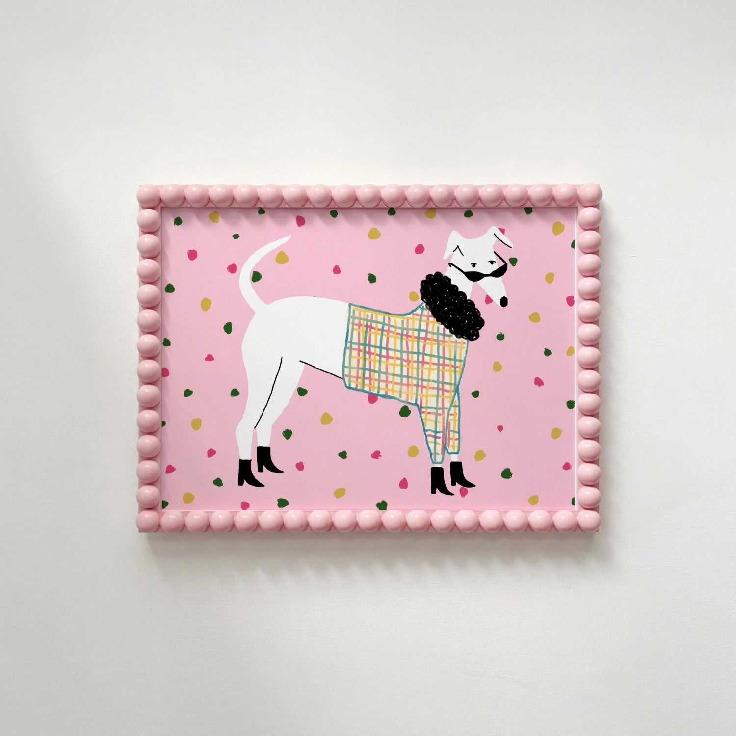 Fashion Dog Nursery Print – Cute Animal Wall Art for Kids, Girls Room Decor