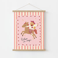 Whimsical Horse Wall Art, Girls Room Decor