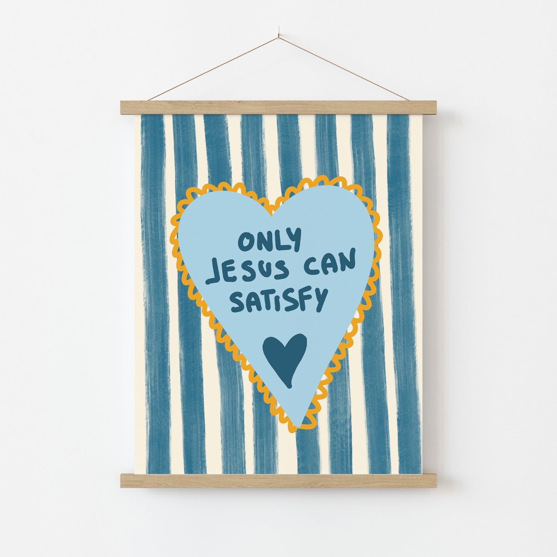 Only Jesus Can Satisfy Wall Art – Christian Heart Print