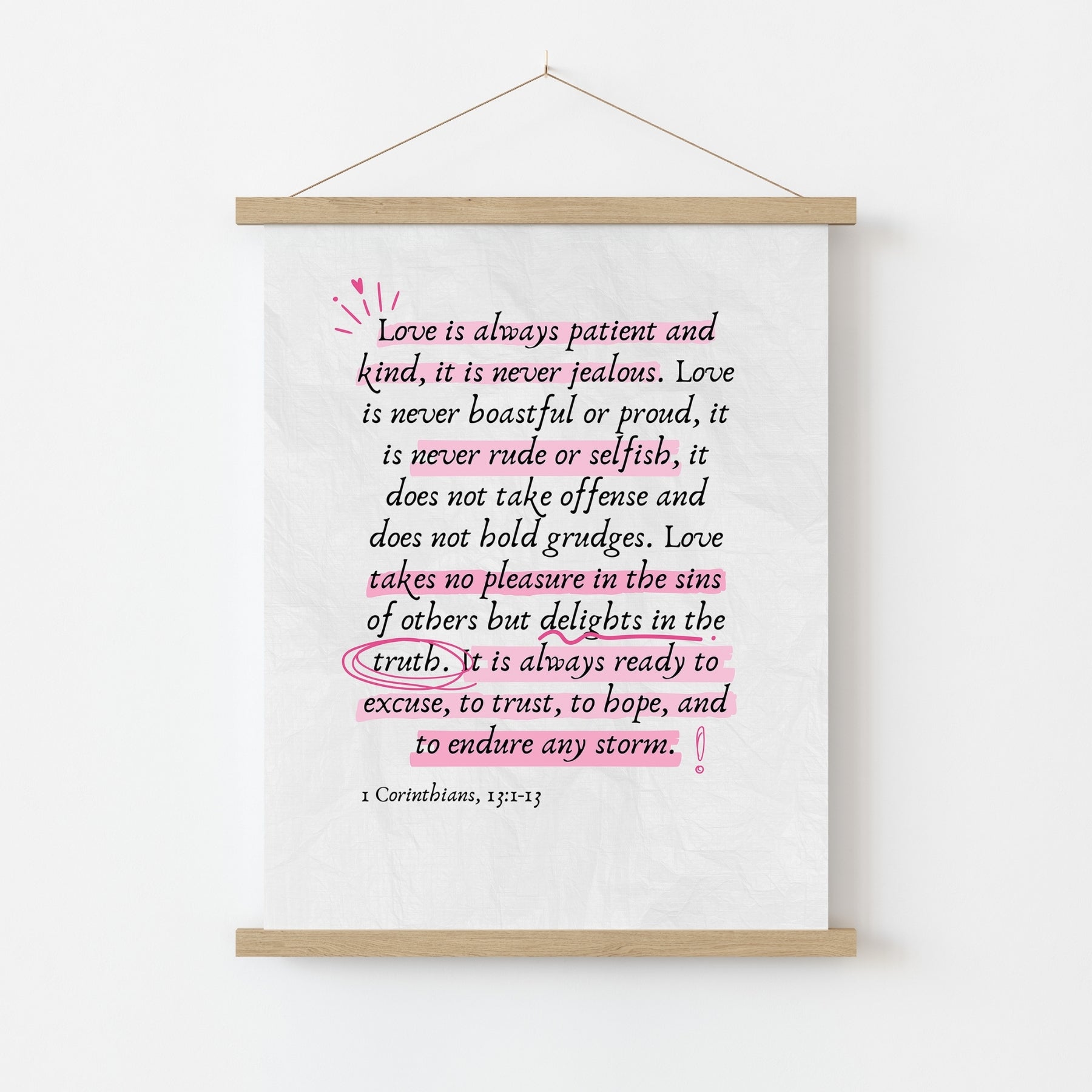 1 Corinthians 13 Wall Art – Bible Verse Print