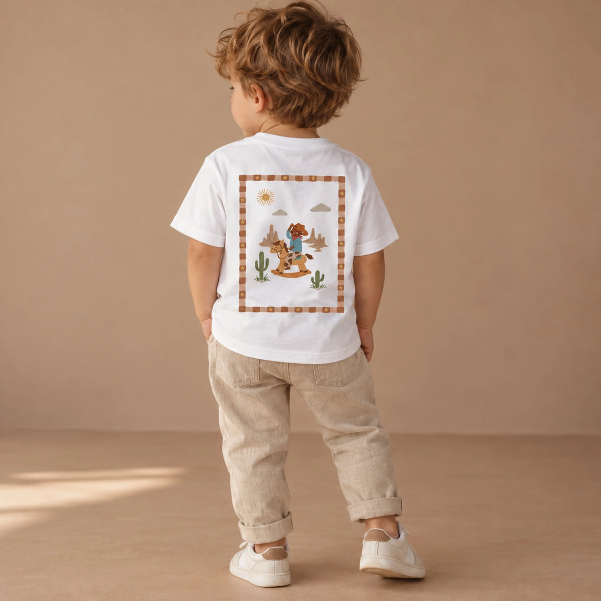 Cowboy Bear Rocking Horse – Baby-T-shirt
