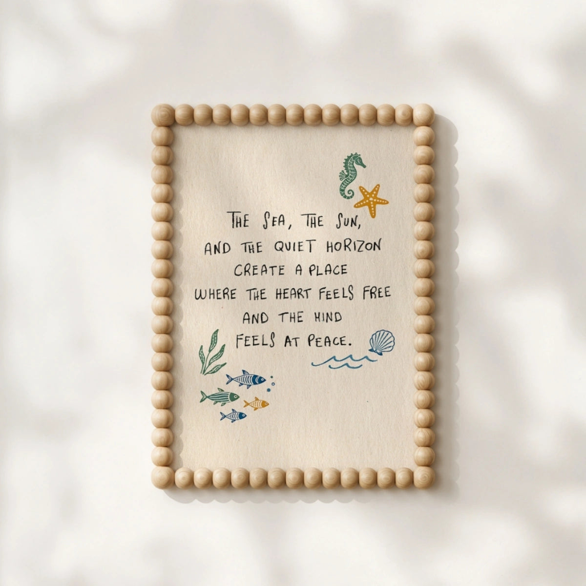 Impresión de cita inspiradora costera, decoración costera de pared