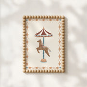 Vintage Carousel Bear – Nursery & Kids Wall Art