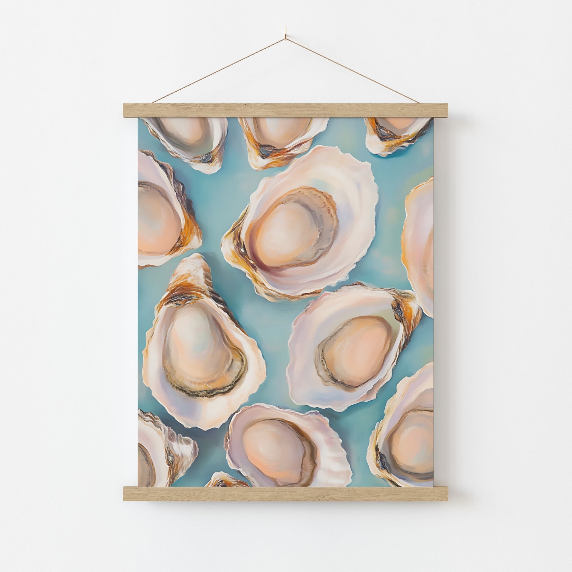 Oyster Wall Art – Coastal Kitchen Decor Print, Coastal Wall Decor