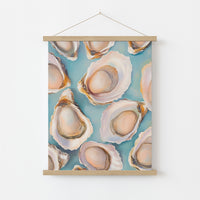 Oyster Wall Art – Coastal Kitchen Decor Print, Coastal Wall Decor