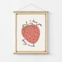 Arte murale Fragola per cameretta