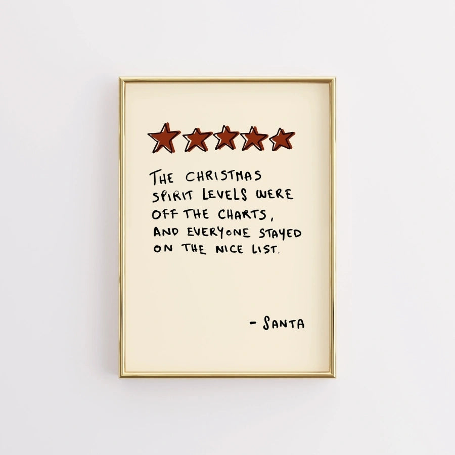 Santa Quote Wall Art