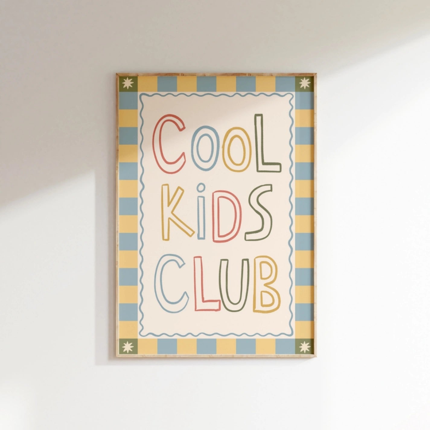 Affiche typographie amusante pour chambre d’enfant