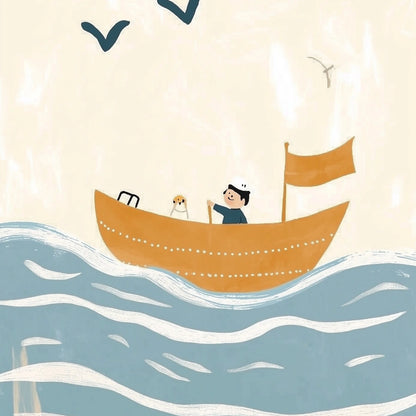 Sailing Adventure Wall Art – Nautical Nursery Print