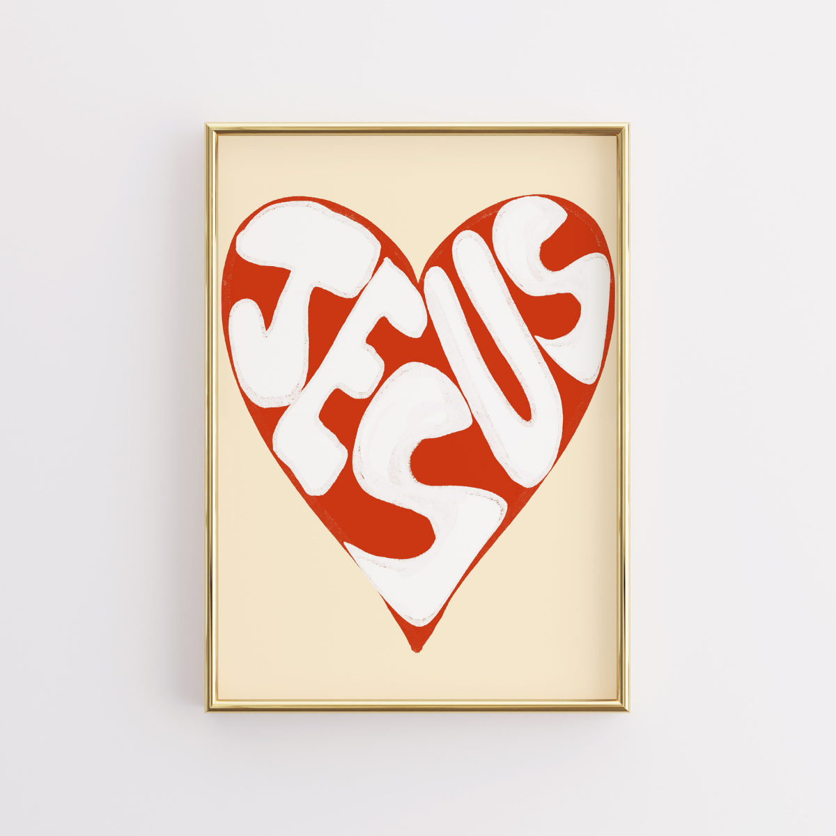 Jesus Love Print – Bold Christian Wall Art